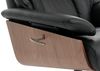MCA Relaxsessel + Hocker HWC-N57, Fernsehsessel Liegesessel, Holz Echtleder ~ schwarz Bild 5