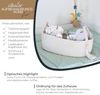 HMF Aufbewahrungskorb Aufbewahrungskorb Badezimmer, Korb für bis zu 3 Rollen Toilettenpapier, handgenäht aus Baumwolle, Badezimmerkorb, 38,5 x 15,5 x 14 cm, Creme Bild 3