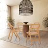 hjh LIVING Klappstuhl Klappstuhl TUDELA BAMBOO Bambus, Rattan, Stuhl klappbar aus Bambus mit Wiener Geflecht, Holzklappstuhl Bild 2