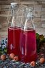 2er Set Glasflasche mit Bügelverschluss und Griff 1000ml Milchflasche Saftflasche Bild 2