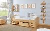 Ticaa Einzelbett 'Leni' 100x200 Kiefer massiv - mit 4er Funktionsschubkasten - natur Bild 3