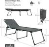 osoltus ALU Dreibeinliege XXL Sonnenliege hoch Pellworm 215x70x50 cm grau Bild 3