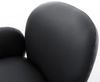 Drehstuhl Nube-Flex mit Armlehnen Echt-Leder Schwarz Kreuzgestell breit Edelstahl 360° drehbar Wippfunktion Taschenfederkern Bild 5