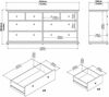 Dmora - Kommode Coraline, Mehrzweckkommode, Schlafzimmerkommode, Schrank mit Schubladen, 183x49 h87 cm, Grau Bild 2