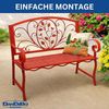 DanDiBo Gartenbank Wetterfest Rossa 2 Sitzer Metall Rot 110 cm Sitzbank Eisen Bank, Antik Parkbank Bild 5