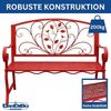 DanDiBo Gartenbank Wetterfest Rossa 2 Sitzer Metall Rot 110 cm Sitzbank Eisen Bank, Antik Parkbank Bild 4