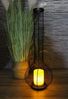 Arnusa LED Solarleuchte Laterne mit Solarkerze LED Stehlampe Dekoleuchte, Dämmerungsssensor, LED fest integriert, warmweiß, Outdoor besonderes Design mit Dämmerungssensor Bild 2