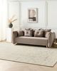 Teppich creme grau 300 x 400 cm abstraktes Muster Kurzflor NAKUS Bild 2