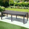 Rechteckiger ausziehbarer Gartentisch, Made in Italy, Farbe Anthrazit, Maße 150 x 72 x 90 cm (ausziehbar bis 220 cm) Bild 2