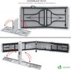 VOUNOT Bierzeltgarnitur Klappbar 3-teilig Set, 1 Biertisch & 2 Bierbänke, Festzeltgarnitur 180 x 75 x 72 cm Gartengarnitur Campingset Klapptisch, Weiß Bild 3