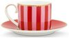 PiP Studio Espressotasse Love Birds Stripes Red-Pink Espressotasse mit Untertasse 0,125l Set2, Porzellan Bild 4