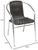 3 Stück Stabiler Aluminium / Polyrattan Bistrostuhl stapelbar Bild 2