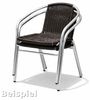 3 Stück Stabiler Aluminium / Polyrattan Bistrostuhl stapelbar Bild 4