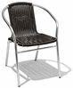 3 Stück Stabiler Aluminium / Polyrattan Bistrostuhl stapelbar Bild 5