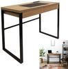 The Home Deco Factory HD3722 Schreibtisch, für Schlafzimmer, Holz, Metall, 100 x 50,30 x 74 cm, 110 x 110 x 16 cm Bild 4