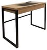 The Home Deco Factory HD3722 Schreibtisch, für Schlafzimmer, Holz, Metall, 100 x 50,30 x 74 cm, 110 x 110 x 16 cm Bild 5