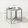 Outsunny Gartentisch mit Marmoroptik (rund Beistelltisch, 1-St, wetterfest Balkontisch aus Aluminium), für Wohnzimmer Büro Outdoor Indoor Grau Bild 3