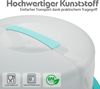 BigDean 2 Stück Kuchen Transportbox Rund mit Kühlfach in Eisblau – Tortenglocke mit stabilem Tragegriff für sicheren Transport von Backwaren – Tortenhaube Made in Germany Bild 2