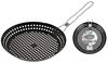 HAC24 Grillschale Grillpfanne Bratpfanne Grillkorb Lochpfanne, Edelstahl, (1-St, Ø30cm), Pfannengriff einklappbar Bild 2