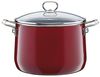 Riess Topf-Geschirrset mit Glasdeckel 5-teilig Emaille Nouvelle Rosso extra stark Bild 4