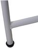 DRW Set mit 2 runden Beistelltischen aus Metall und Glas in Weiß und Transparent, 53x56 cm und 58x62 cm Bild 2