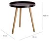 Beistelltisch aus PP und MDF in Schwarz und Natur Bild 2