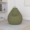 Green Bean 'Home Linen' Indoor Sitzsack mit EPS-Perlen Füllung, waschbar, Leinen grün, 80 x 50 x 90 cm, 200 l Bild 2