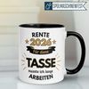 Momentals Tasse Rente – Dafür musste ich lange arbeiten – Renteneintritt Geschenk Mann, Gratis Versand · Links-&Rechtshänder · Spülmaschinenfest Bild 2