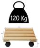 BigDean Blumentopfuntersetzer Pflanzenroller eckig Buchenholz Holz 30cm 120Kg Rolluntersetzer, Zubehör für Blumentöpfe, Möbel, Tonnen, Kübel, Set, 3-tlg, 3stk 30 x 30 cm, 120kg Tragfähig Bild 4