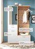 Garderobe ENTRA Kompaktgarderobe Spiegel Paneel Hochschrank Artisan braun weiß Bild 3