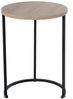 DRW Set mit 3 Beistelltischen aus Holz und Metall in Schwarz und Eiche, 48x58 cm, 38x53 und 28x48 cm, 48x58, 38x53 y 28x48 cm Bild 4