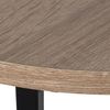 DRW Set mit 3 Beistelltischen aus Holz und Metall in Schwarz und Eiche, 48x58 cm, 38x53 und 28x48 cm, 48x58, 38x53 y 28x48 cm Bild 2
