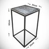 Hanah Home Industrial Side Table, Oak Finish, 35 x 62 x 35 cm | 100% Melamine Coated Particle Board, 18 mm Thick | Sturdy Metal Legs, Perfect for Hotel & Modern Spaces Bild 2