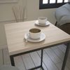 Hanah Home Industrial Side Table, Oak Finish, 35 x 62 x 35 cm | 100% Melamine Coated Particle Board, 18 mm Thick | Sturdy Metal Legs, Perfect for Hotel & Modern Spaces Bild 3