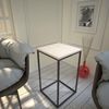 Hanah Home Industrial Side Table, Oak Finish, 35 x 62 x 35 cm | 100% Melamine Coated Particle Board, 18 mm Thick | Sturdy Metal Legs, Perfect for Hotel & Modern Spaces Bild 5