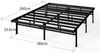Zinus Justin Bett 180x200 cm – 36 cm Höhe mit Stauraum unter dem Bett – Plattformbett aus Metall – Schwarz Bild 2