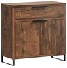Flurset 4tlg. massivum Sydney Pinie dunkel 65x180x41 cm Flurmöbel-Set mit Kommode Sitzbank Garderoben-Set Holz braun Landhaus Bild 2