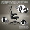 ML-DESIGN Bürostuhl Schreibtischstuhl ergonomisch mit verstellbarer Kopfstütze, Armlehnen, Drehstuhl mit Rollen Schwarz Computerstuhl Chefsessel Gaming-Stuhl Bild 4