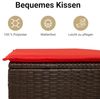 vidaXL 4-teiliges Gartensofa-Set mit Kissen, braun, Polyrattan 3263450 Bild 5