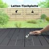 Outsunny Gartentisch mit Lamellenplatte (Balkontisch, 1-St, Aluminium Esstisch), für Garten, Terrasse Balkon Schwarz Bild 5