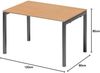 BISLEY Cito Schreibtisch, 740 mm höhenfixes U-Gestell, Metall, Bc334 Dekor Buche, Gestell Anthrazitgrau, 80 x 120 x 85 cm Bild 2