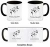 speecheese Tasse Rudelführer heulender Wolf Kaffeebecher in Schwarz mit Wolf Motiv Bild 4