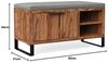 Flurbank Akazie massiv 90x44x41 cm braun massivum Sydney Sitzbank mit Stauraum Polster Schuhbank Flurbank mit Ablage Holzbank Bild 3