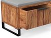Flurbank Akazie massiv 90x44x41 cm braun massivum Sydney Sitzbank mit Stauraum Polster Schuhbank Flurbank mit Ablage Holzbank Bild 4