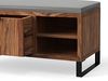 Flurbank Akazie massiv 90x44x41 cm braun massivum Sydney Sitzbank mit Stauraum Polster Schuhbank Flurbank mit Ablage Holzbank Bild 5