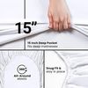 Utopia Bedding Cal King Spannbetttuch – Bettlaken – Tiefe Tasche – weiche Mikrofaser – schrumpft und verblasst Nicht, pflegeleicht, nur 1 Spannbetttuch (weiß) Bild 3