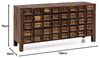 Sideboard Altholz massivum Madurai 150x75x40 cm 40 Schubladen Kommode rustikal Vintage Apothekerschrank Recycling-Möbel Ziegelform Bild 3