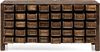 Sideboard Altholz massivum Madurai 150x75x40 cm 40 Schubladen Kommode rustikal Vintage Apothekerschrank Recycling-Möbel Ziegelform Bild 4