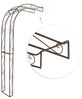Rankhilfe "Halbbogen" aus Metall in Rost Optik, Rankhilfe, Pergola, Rankbogen, Halb-Rosenbogen, Wandbogen halbrund, Metallbogen, Spalier Bild 4