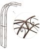 Rankhilfe "Halbbogen" aus Metall in Rost Optik, Rankhilfe, Pergola, Rankbogen, Halb-Rosenbogen, Wandbogen halbrund, Metallbogen, Spalier Bild 5